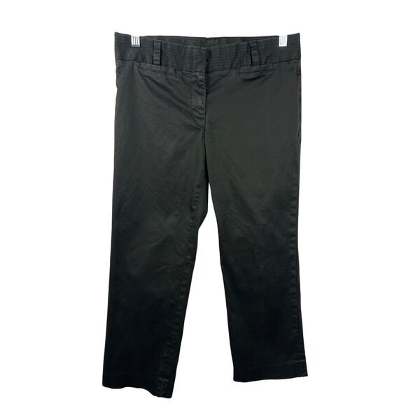 J.Crew City Fit Black Cropped Pants, Cotton Blend, Stretch, Classic Trousers - Picture 1 of 9